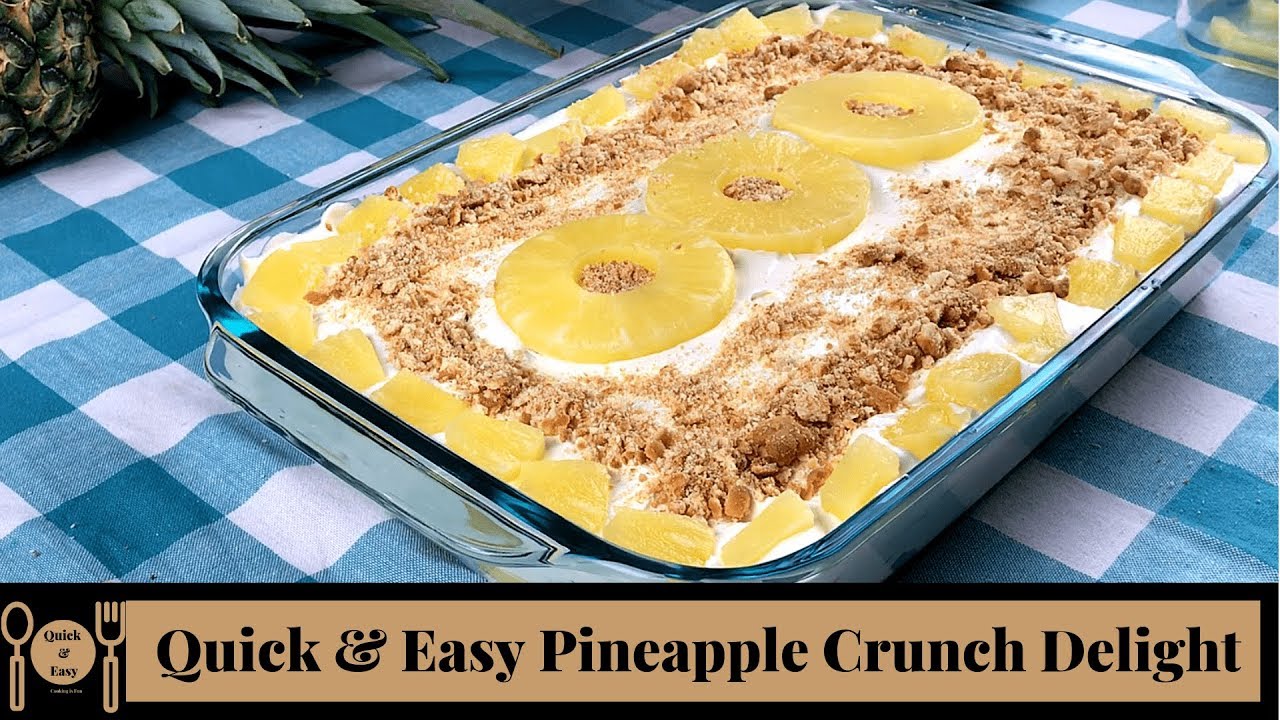 Best Pineapple Crunch Delight with Biscuits - No Bake | Food Feast by Fatima