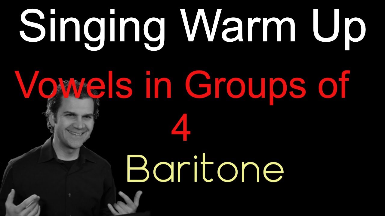 Singing Warm Up - Four Vowels in a Group - Baritone