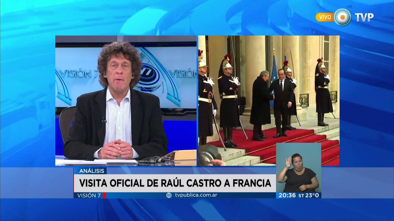 Visión 7 - Visita oficial de Raúl Castro a Francia