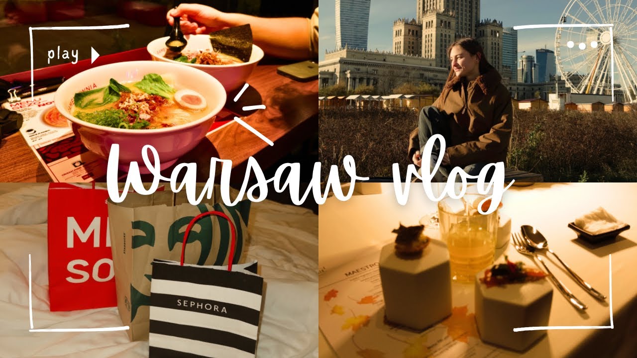 Warsaw vlog |  Мішленівський ресторан ⭐️ | Новорічні ярмарки 🎄| Заклади Вашави 👩‍🍳| робочий вайб 🪄