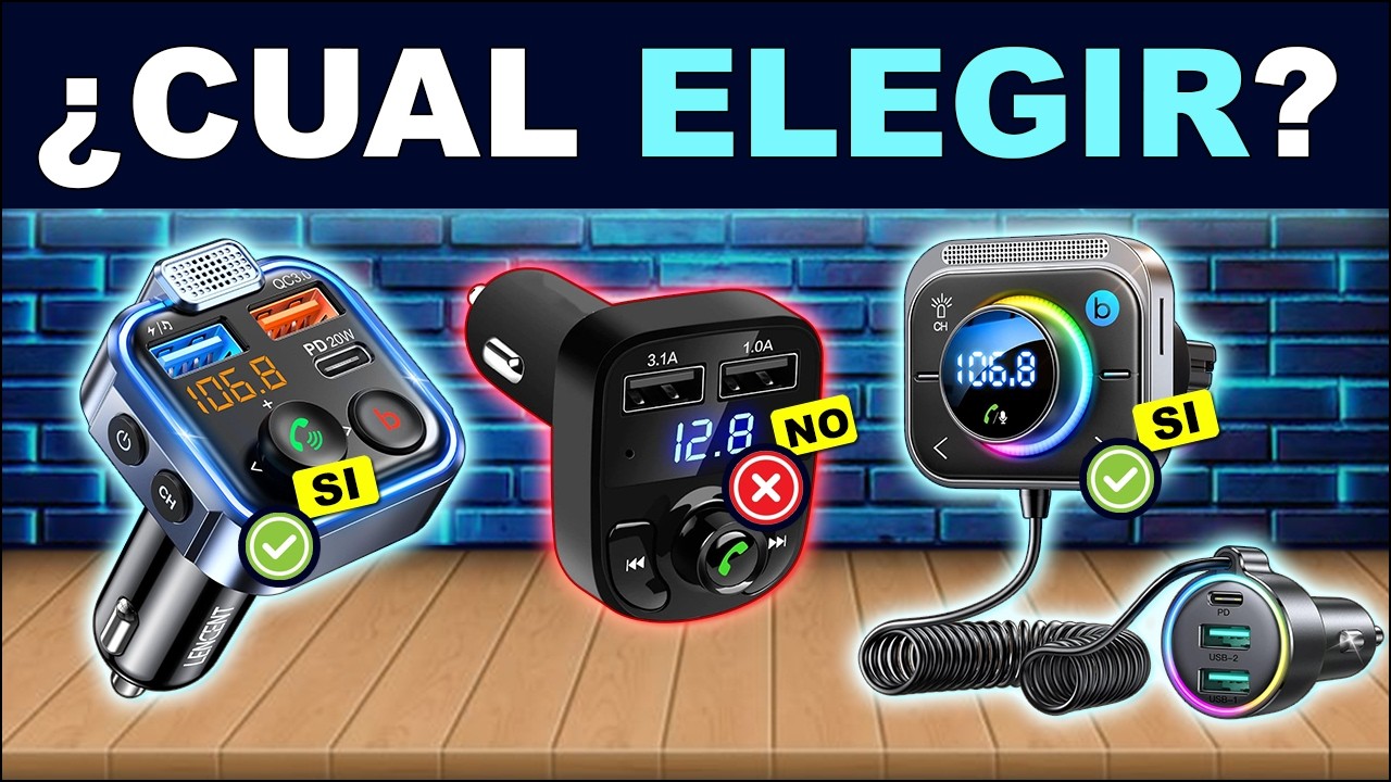 🎶🚗 ¿Cuál comprar? Los MEJORES Transmisores FM Bluetooth para tu Coche BARATOS 2026 ✅[Calidad Precio]
