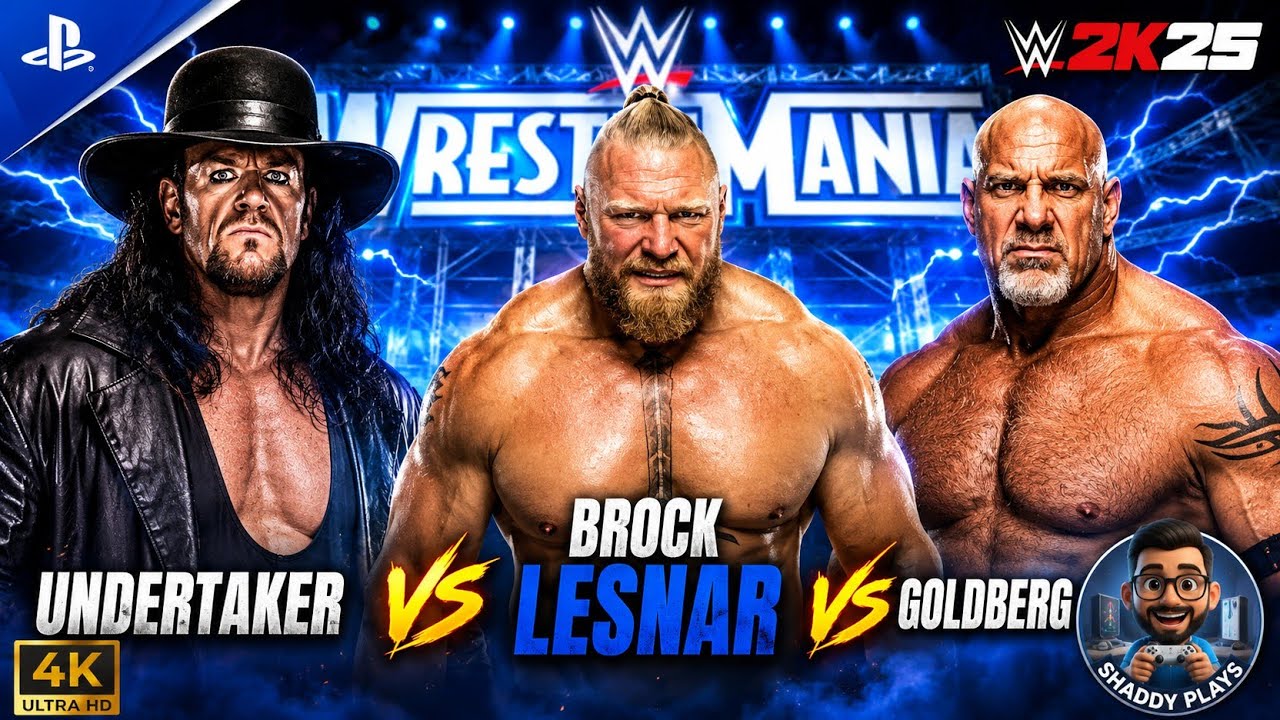 🔥 Dream Match!The Undertaker vs. Brock Lesnar vs. Goldberg | WWE 2K25 Ps5 Gameplay 