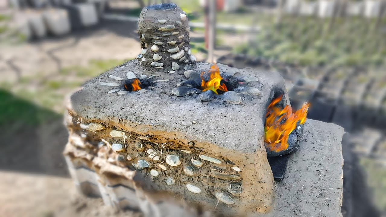 DERE TAŞINDAN OCAK YAPIMI - HOW TO MAKE CLAY STOVE