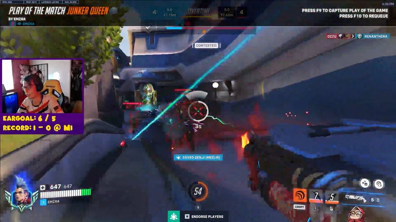 26 тыс. урона! РОМАНСКАЯ КОРОЛЕВА-ЮНКЕРША, ГЕЙМПЛЕЙ OVERWATCH 2, 17 СЕЗОН, ТОП-500