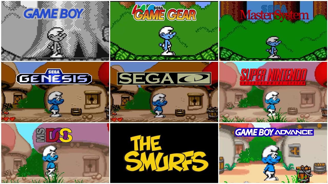 The Smurfs [1994] GB vs GG vs SMS vs Genesis vs SNES vs DOS and others (Version Comparison)