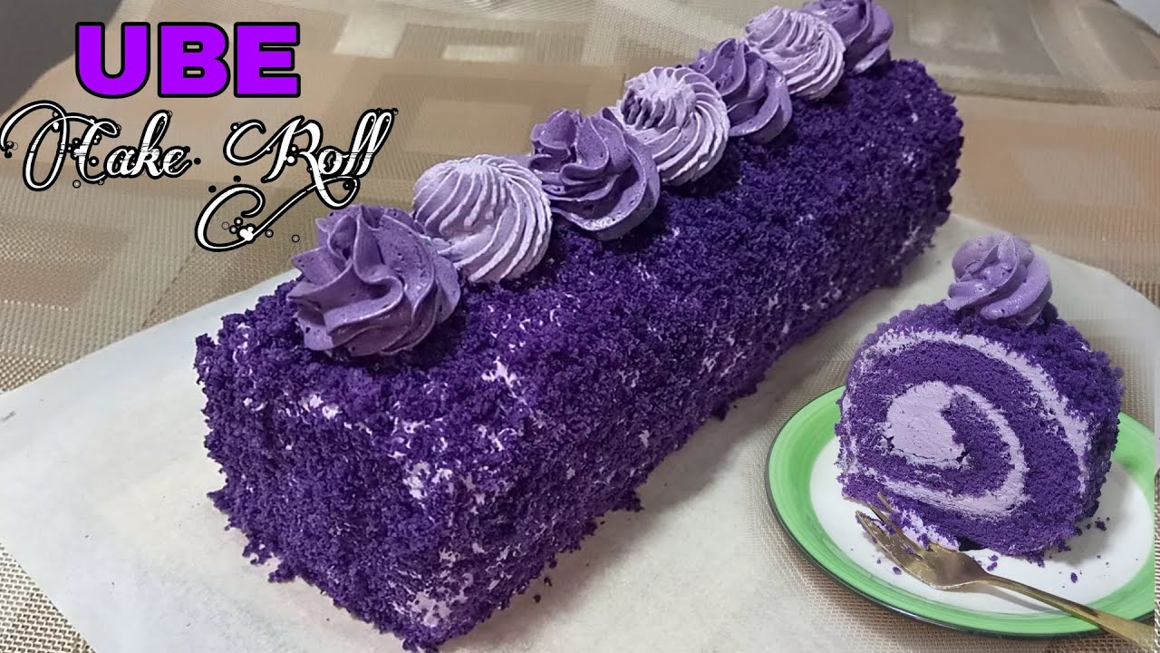 UBE ROLL CAKE I WHIPPED CREAM FROSTING I soft,fluffy and melt in mouth I MimilouKitchen