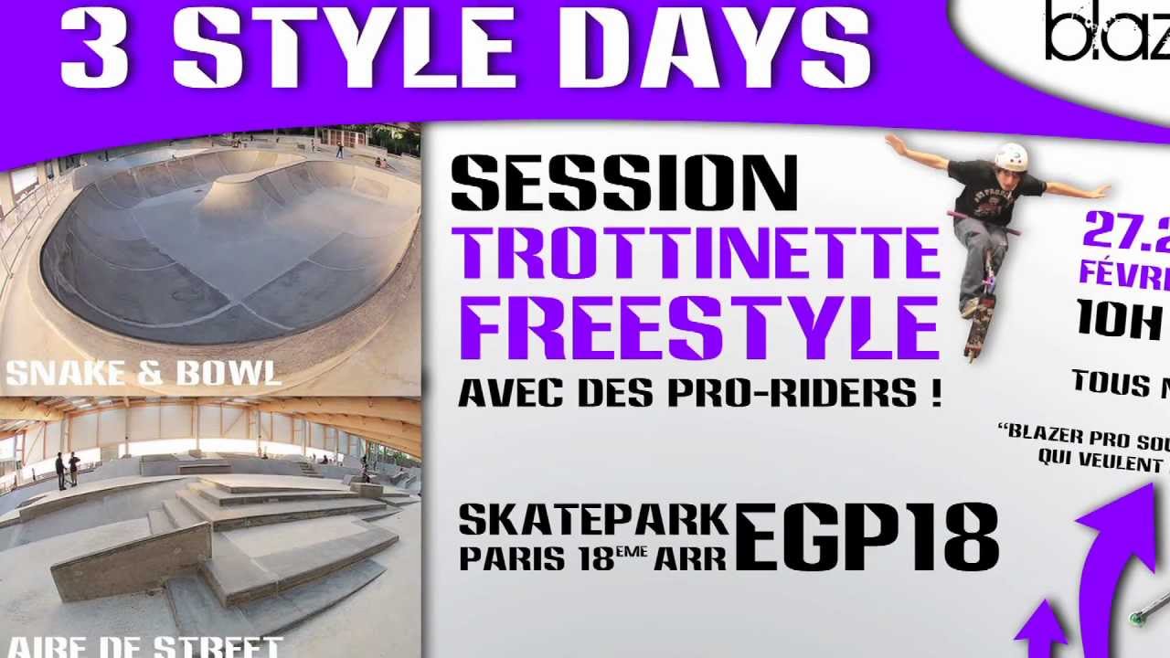 3 STYLE DAYS au skatepark EGP18 fevrier 2012