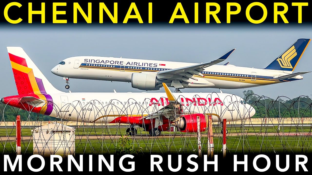 SUPER BUSY Plane spotting at CHENNAI AIRPORT | Landing & takeoff | Morning RUSH HOUR