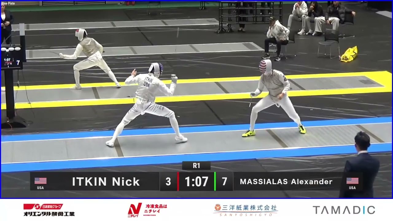 Tokyo World Cup 2024 SMF - L8 - Nick Itkin USA v Alexander Massialas USA