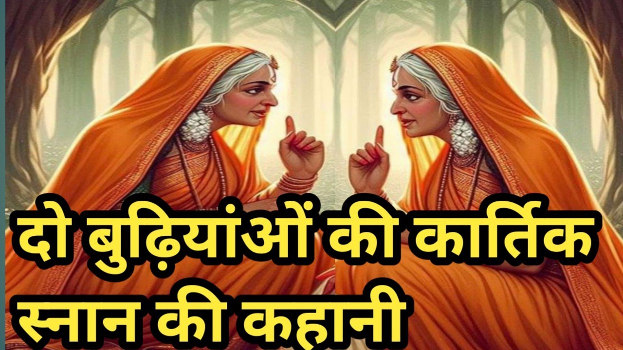 दो बुढ़ियांओं की कार्तिक स्नान की कहानी/जैसा कर्म वैसा फल/बहु को हुआ गलती का अहसास/@apnisanskriti 1