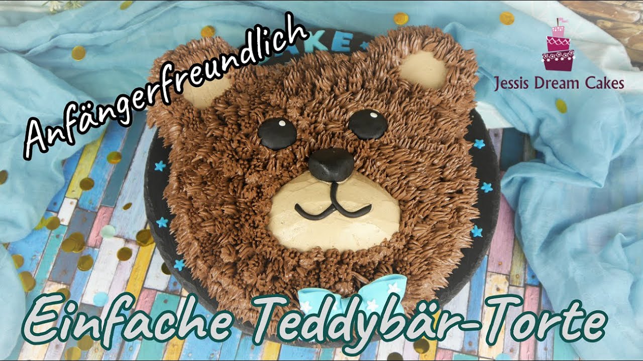 Einfache Teddybär-Torte ohne Fondant🐻/Anfängerfreundliche Bärentorte/ Kindergeburtstagstorte🥳