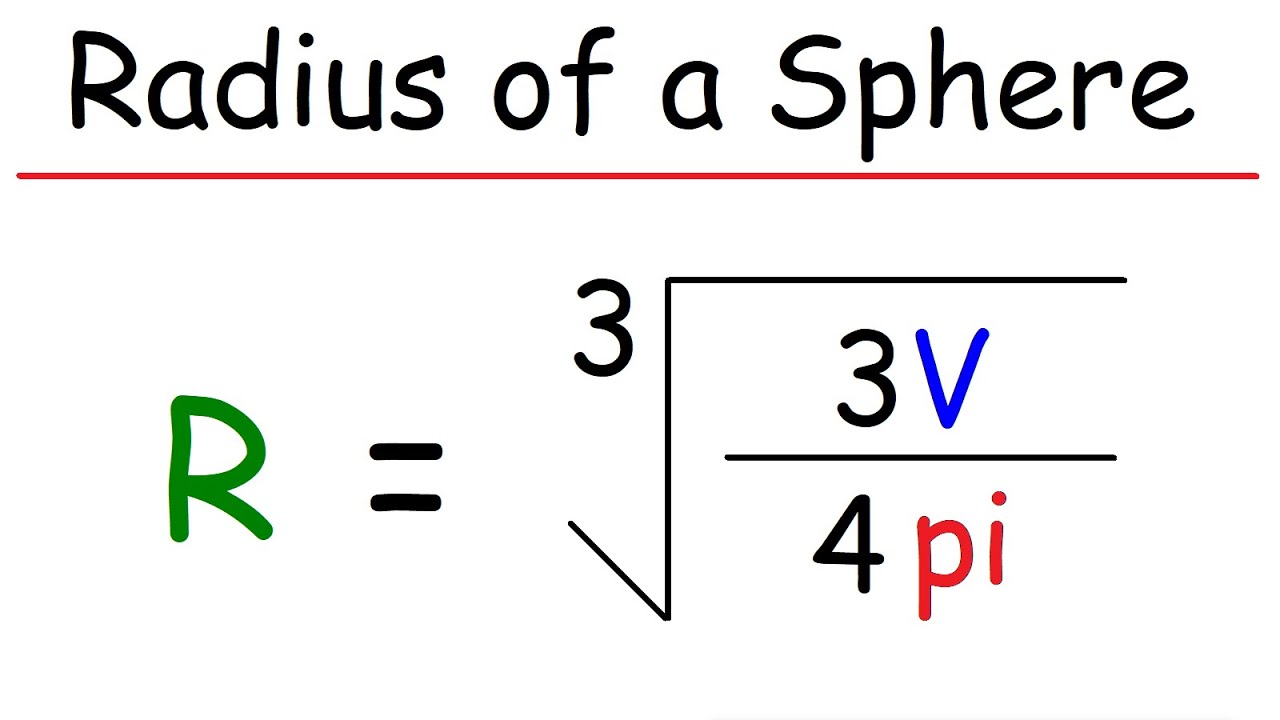 How To Calculate The Radius of a Sphere Given The Volume