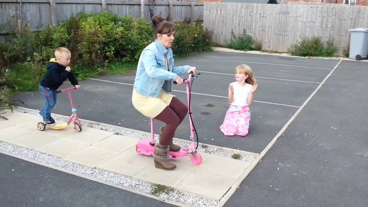 Small Scooter Challenge in the street, Who will Win