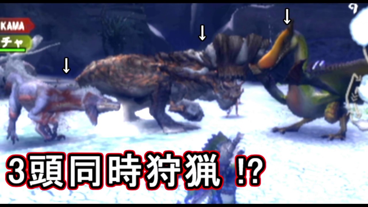 【MH3】大型モンスターが3頭同時に出現する現象（ゆっくり実況）