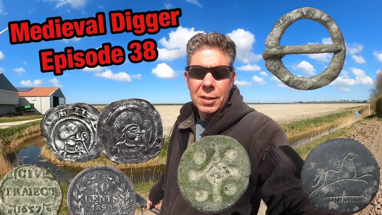 Metal Detecting In The Netherlands! Found Some Beautiful Medieval Coins And An Amazing Disc Brooch!