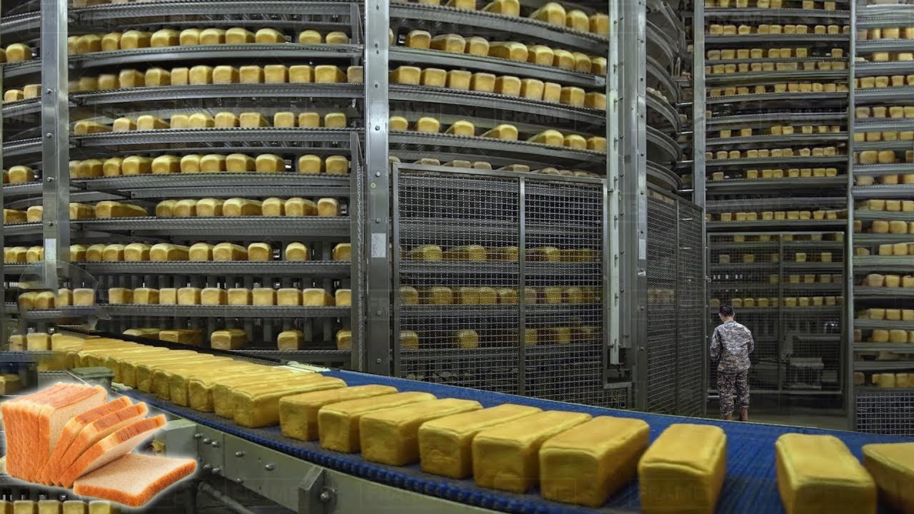 How Sandwich Bread is Made in a Factory | The industrial Sandwich Bread making process.