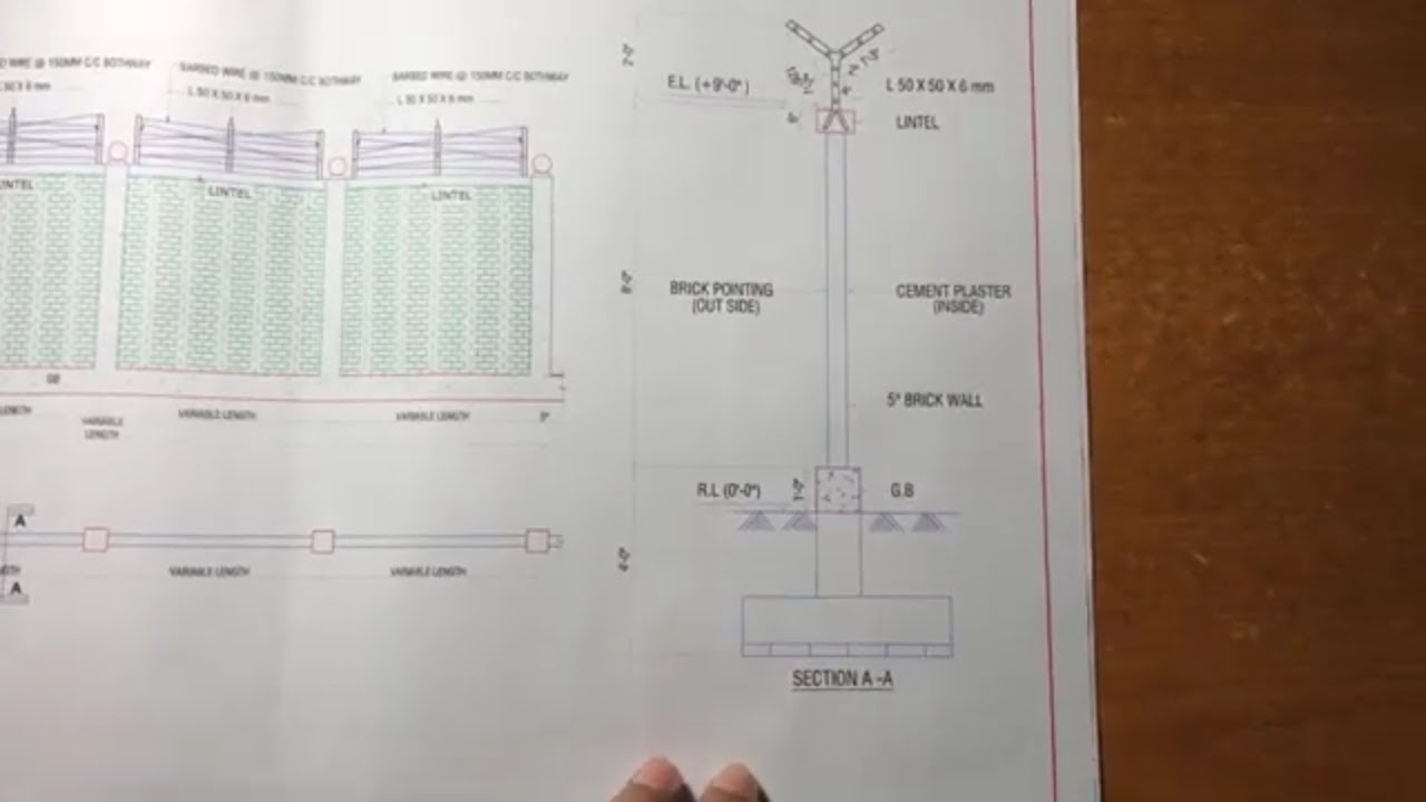 How to Read & Checked Structural Drawing (Boundary Wall) at Site