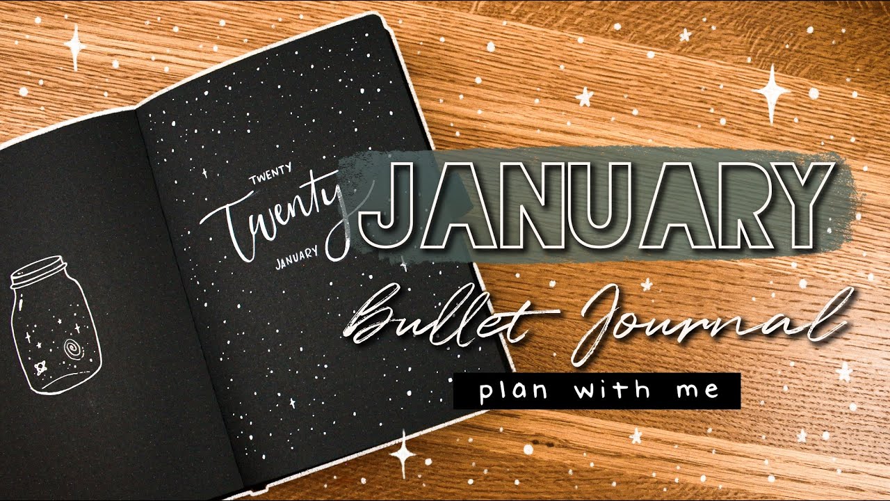 ✨PLAN WITH ME│January 2020 Bullet Journal Setup│Archer and Olive BLACKOUT Book! ✨