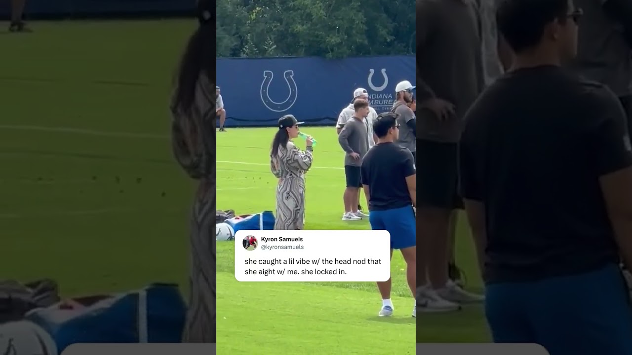 Owner and CEO of the Colts Carlie Irsay-Gordon at practice 🔥 (via @dommirandatv/TT)