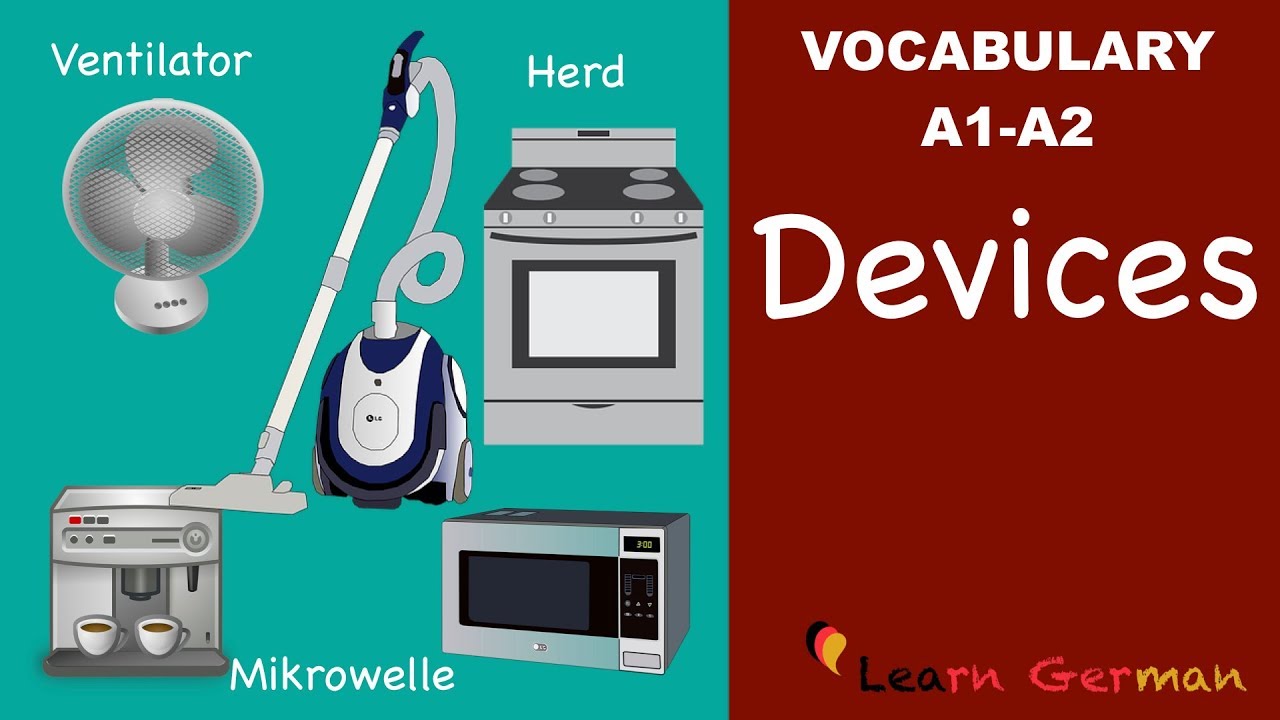 Learn German | German Vocabulary | Haushaltsgeräte | Household appliances | Geräte | A1