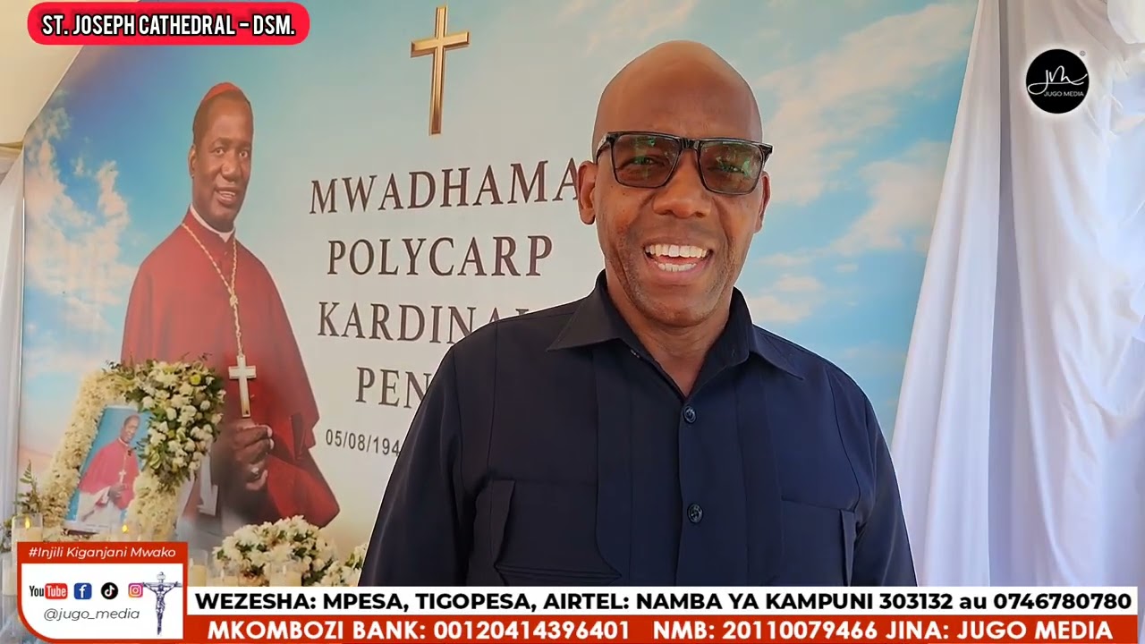 James Mbatia alivyofika Kanisa Kuu la Mt. Yosefu Dsm, Msibani kwa Kadinali, akutana na Askofu Mkuu.