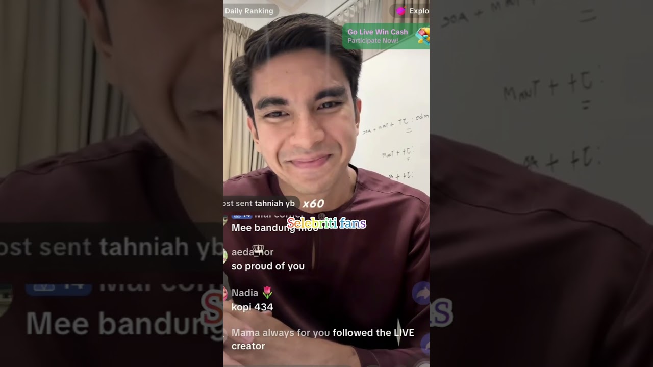 Syed Saddiq Live Terbaru “ saya tak Akan lupakan Bella,dia wanita hebat “
