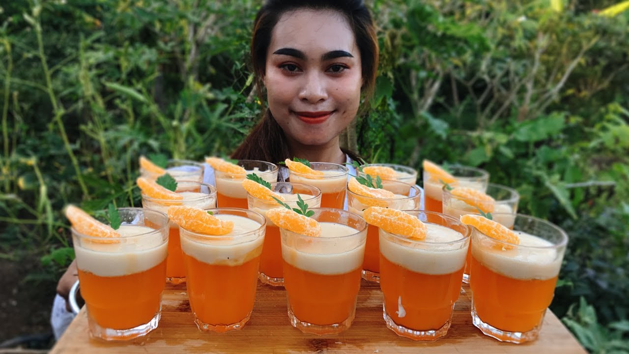 Yummy Orange Agar Agar Dessert Recipe - Orange Jelly Dessert