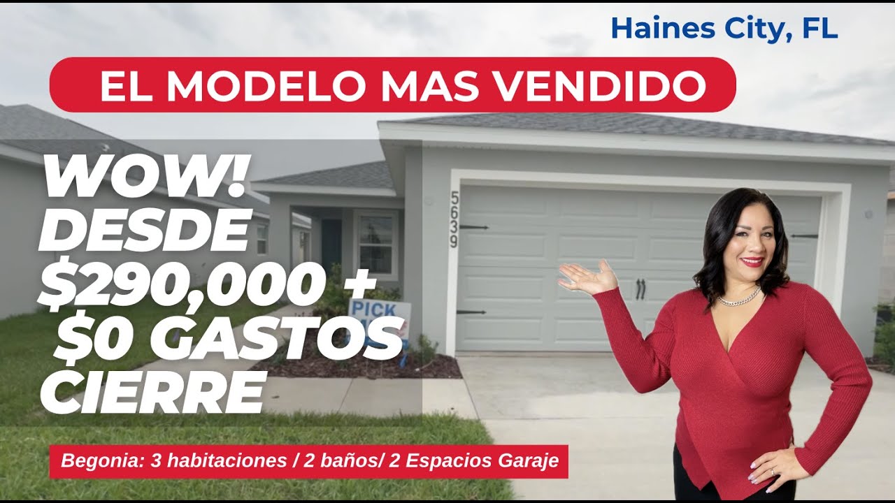 🚨 Casas Nuevas desde $290K con $0 Gastos de Cierre en Haines City, Florida | 3🛏  2🛁  2🚗