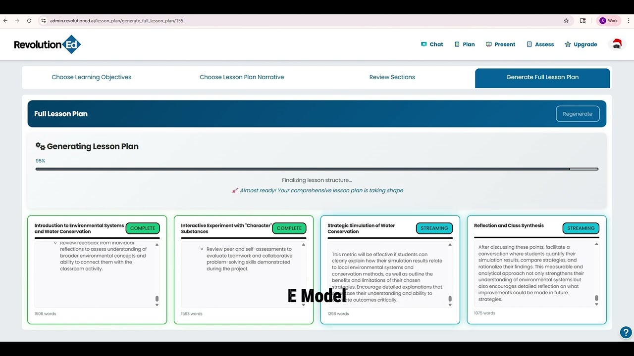RevolutionEd AI Lesson Plan Generator | Create Complete Classroom Lesson Plans in Minutes