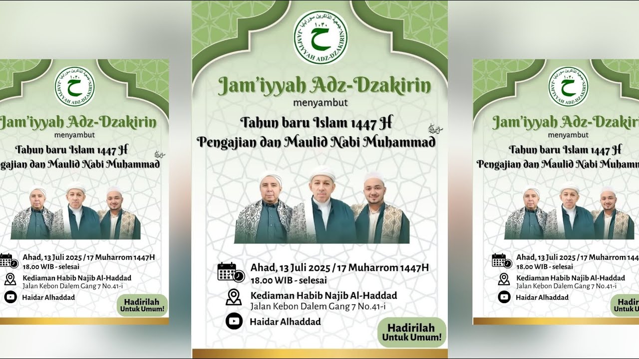 LIVE RUTINAN MAJELIS ADZ DZAKIRIN ASUHAN HABIB NAJIB  DALAM RANGKA MENYAMBUT TAHUN BARU ISLAM 1447H