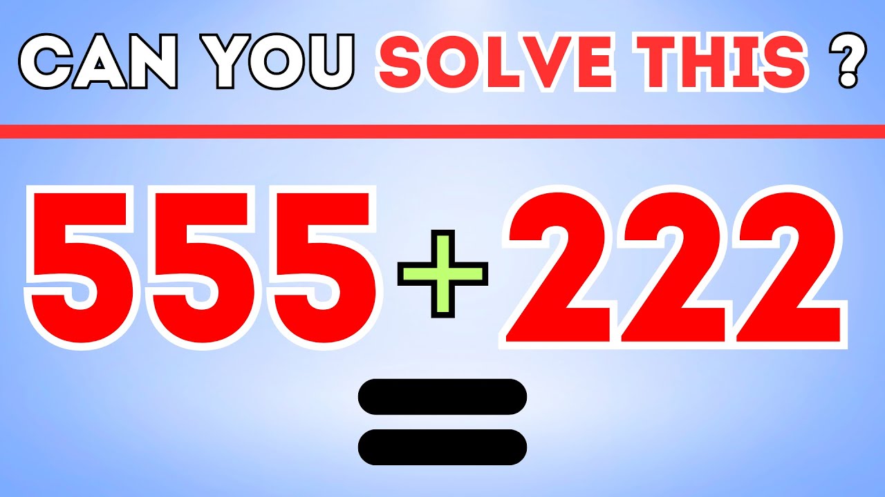 Can You Solve These Math Questions? | Fun Brain Quiz