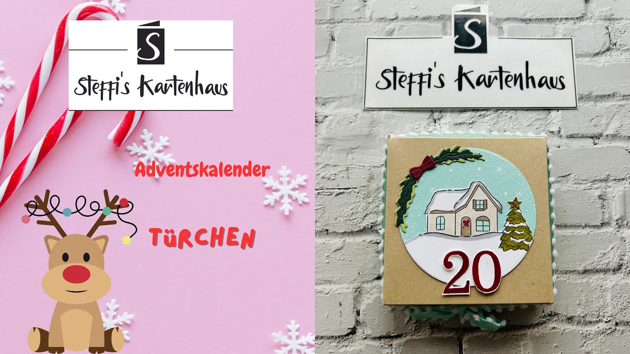 Kartenhaus Adventskalender Türchen Anleitung für Verpackung Box Goodie Swap Stampin up