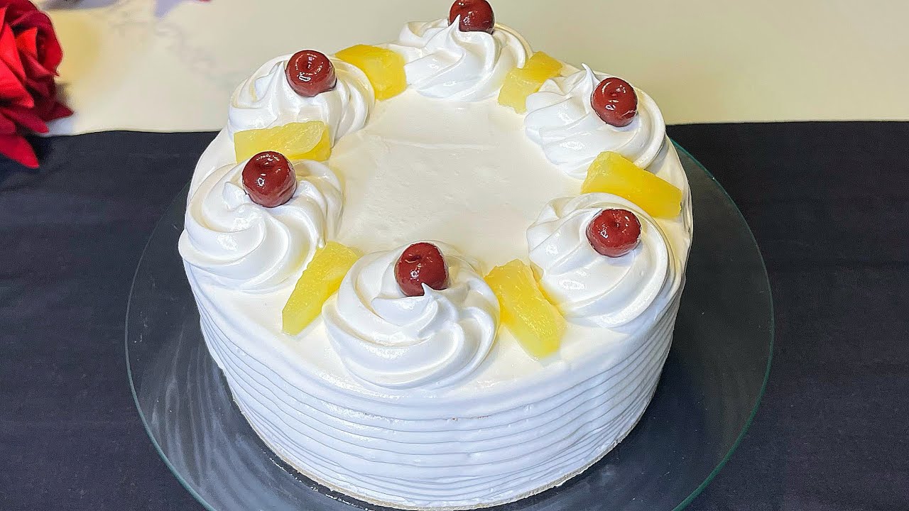 Pineapple Cake Recipe | Step By Step Bakery Method 