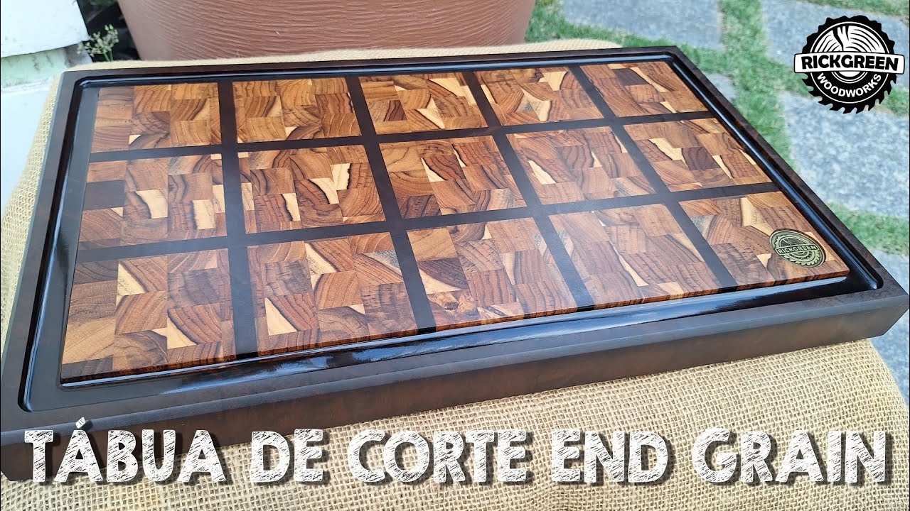 Tábua de Corte End Grain  - Aproveitando Sobras de Madeira Teca