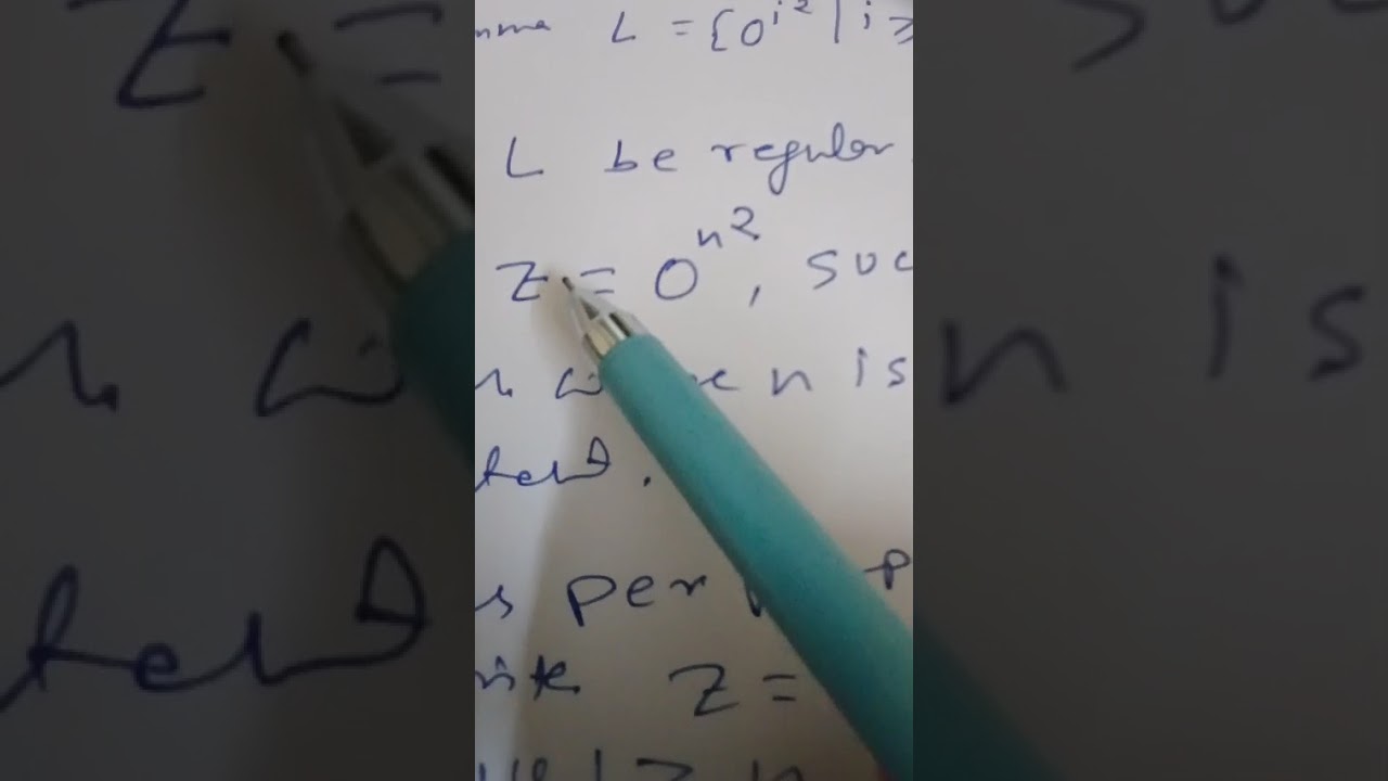 Prove using pumping lemma the language L =  O^ i ^ 2| i greater than 1 is not regular. #viral #cse