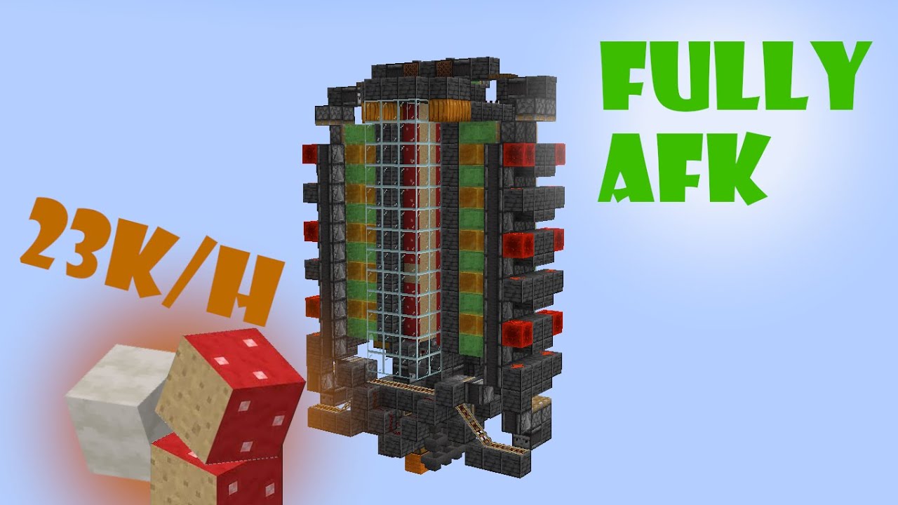 Fully AFK red Mushroom block farm