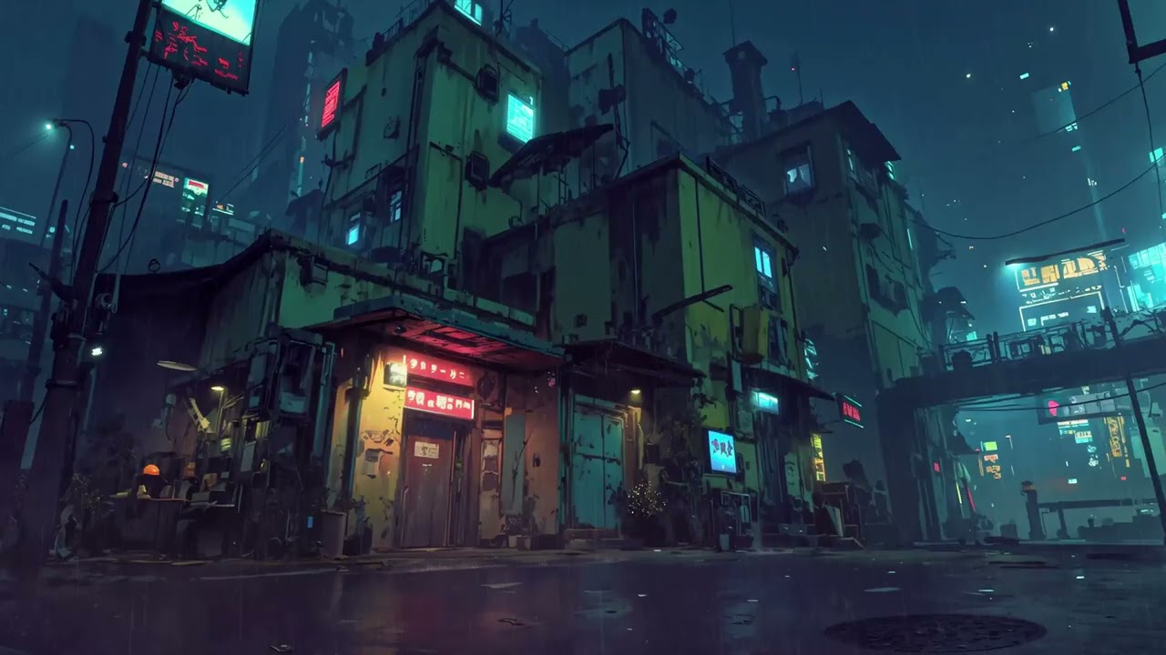 Rainy Neon Streets of the Future 🌧️ Cyberpunk Alley at Midnight | Chill Cities Vibes