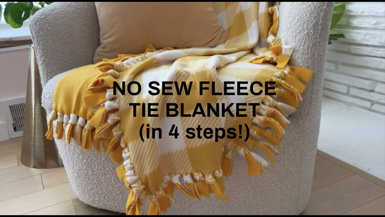 Easy No-Sew Fleece Blanket