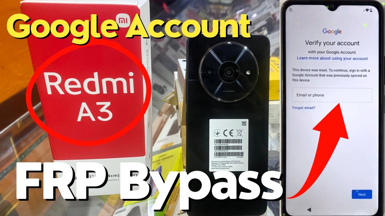 Redmi A3 FRP Bypass |  Redmi A3 Google Account Bypass | MIUI 14 FRP Bypass Without PC