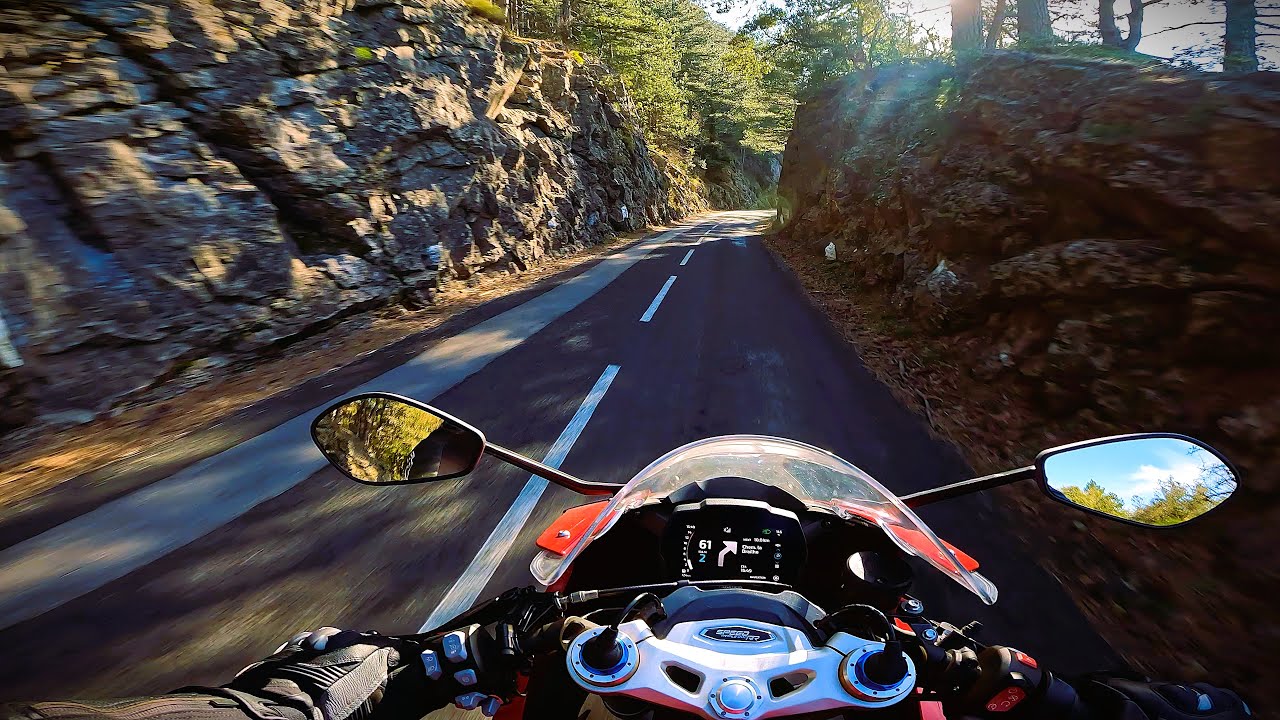 Best Moments of a Full-Day Motorcycle Trip POV Triumph 1200 RR