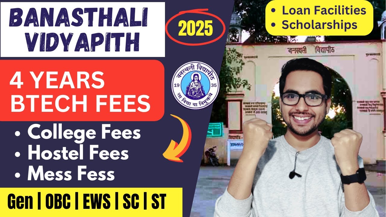 Banasthali Vidyapith 4 Years BTech Fee Structure 2025 With Hostel & Mess Food Fees | GyanRoof