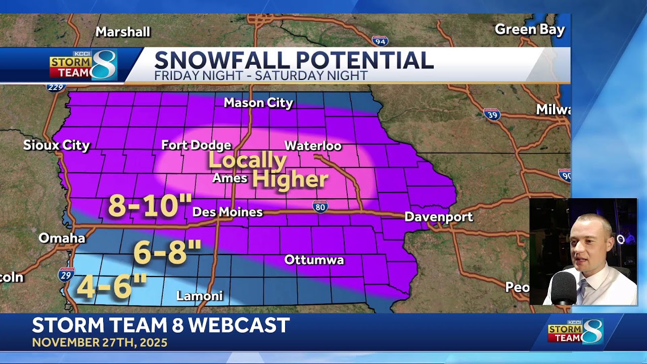 Iowa weather replay: Meteorologist Zane Satre with an extended forecast ahead of winter storm