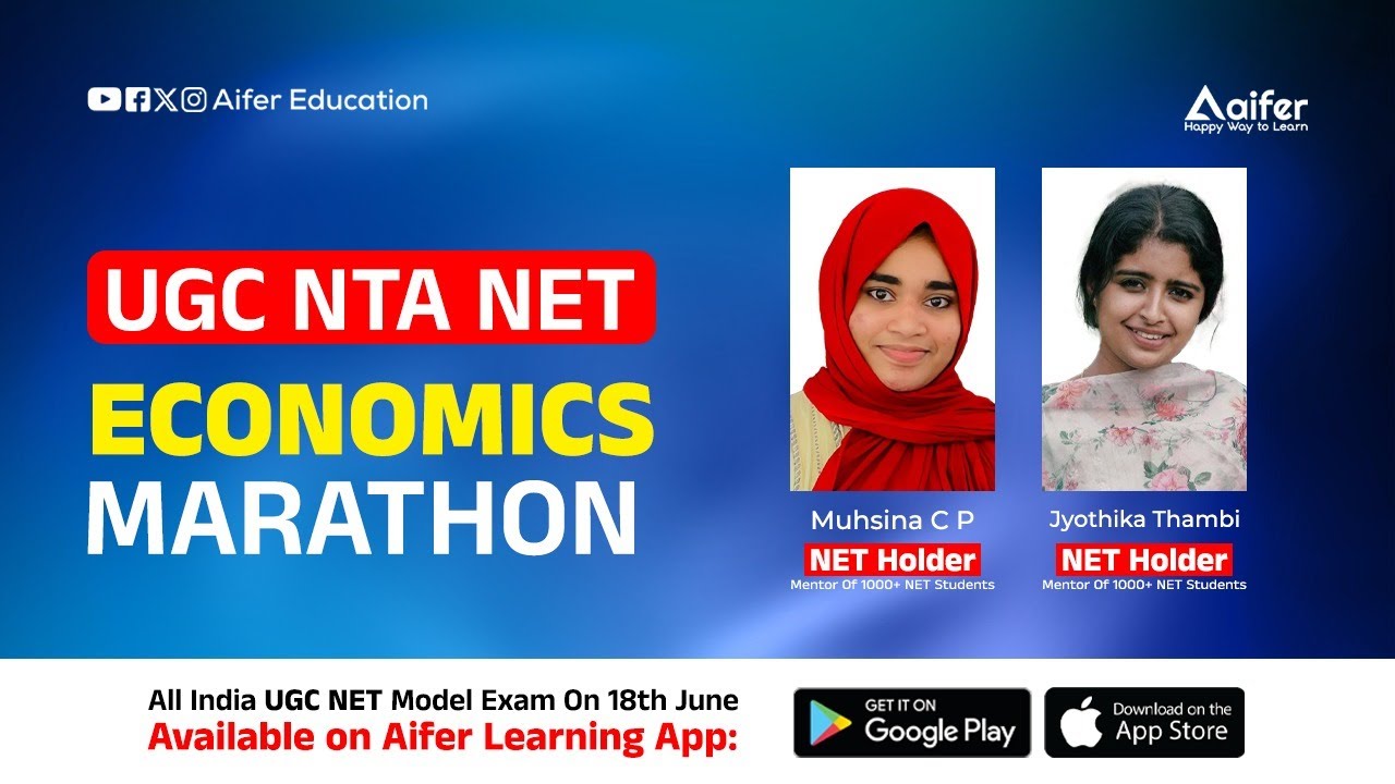 UGC NTA NET Economics - Mega Marathon.  | UGC NET June 2025 | Aifer Education