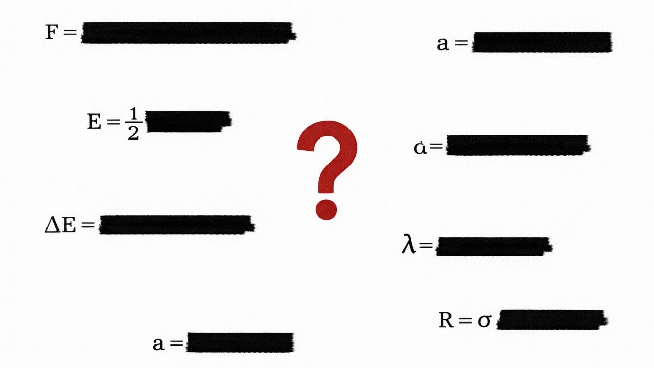Can you recognise these physics equations? (everyone should know)