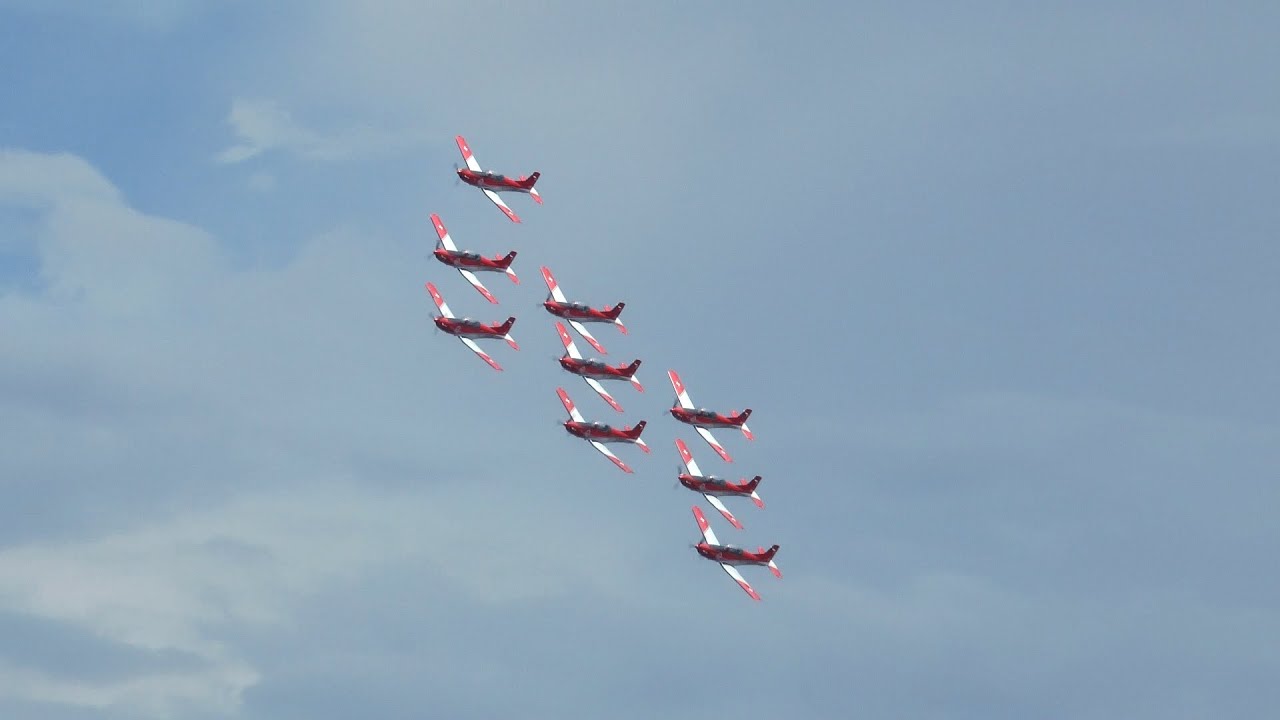 Swiss Air Force PC-7 Team arrival - Poznań-Krzesiny (EPKS) - 15.06.2023