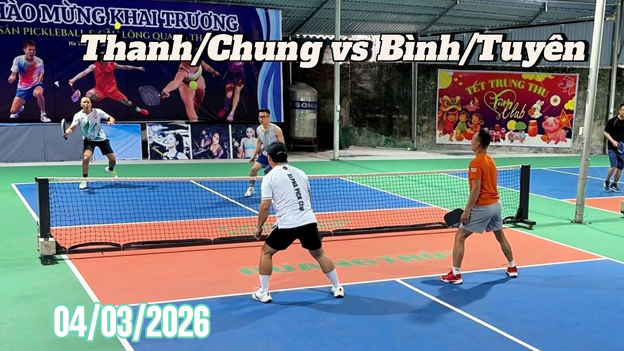 Pickleball Quê Tôi | Thanh/Chung vs Bình/Tuyên - Sân Pick Quang Thanh