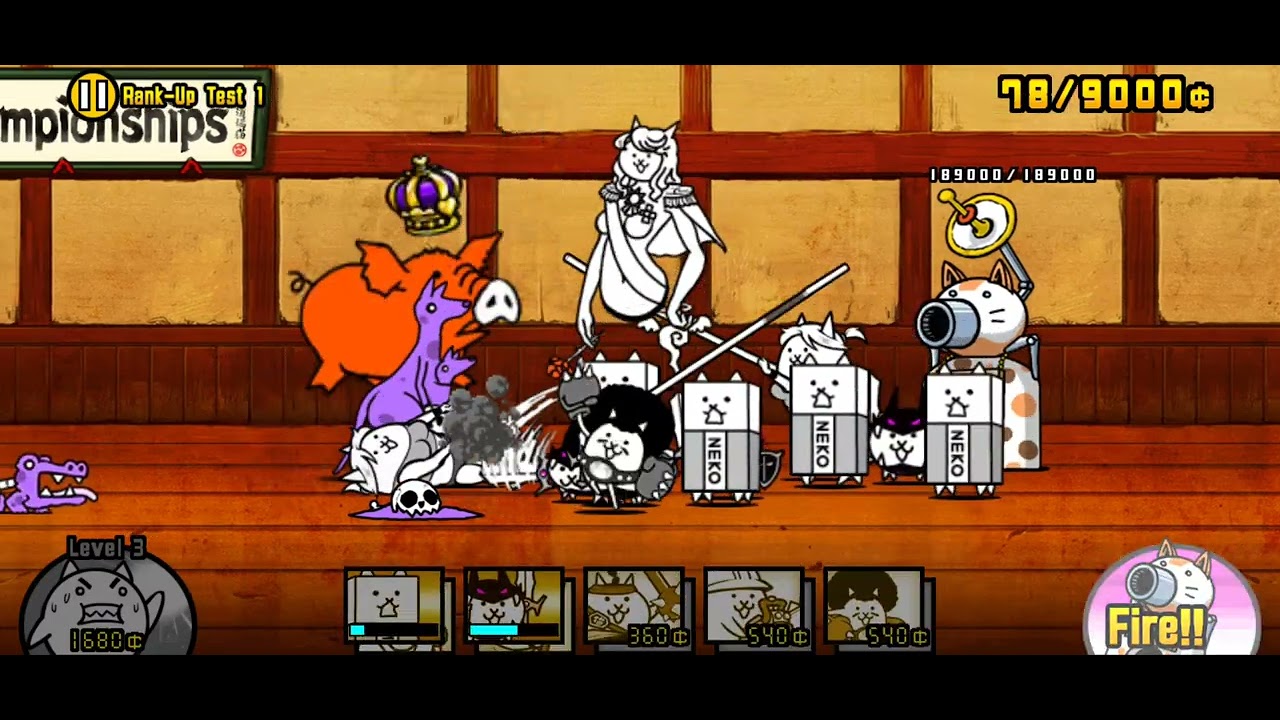 Battle Cats Rank-Up Test 1 (Forced Lineup) - Catclaw Championships Rank 7 Stage 1