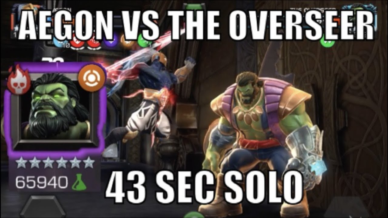 CAVALIER DIFFICULTY: The Overseer SOLO&rsquo;D In 43 Seconds! | Marvel Contest of Champions