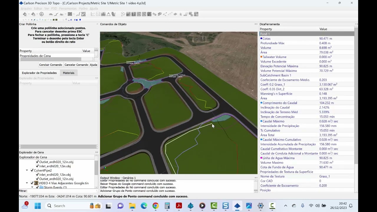 Carlson P3D Hydro - Tutorial 8 - Adicionar Areas de Cobertura de Solo Personalizadas
