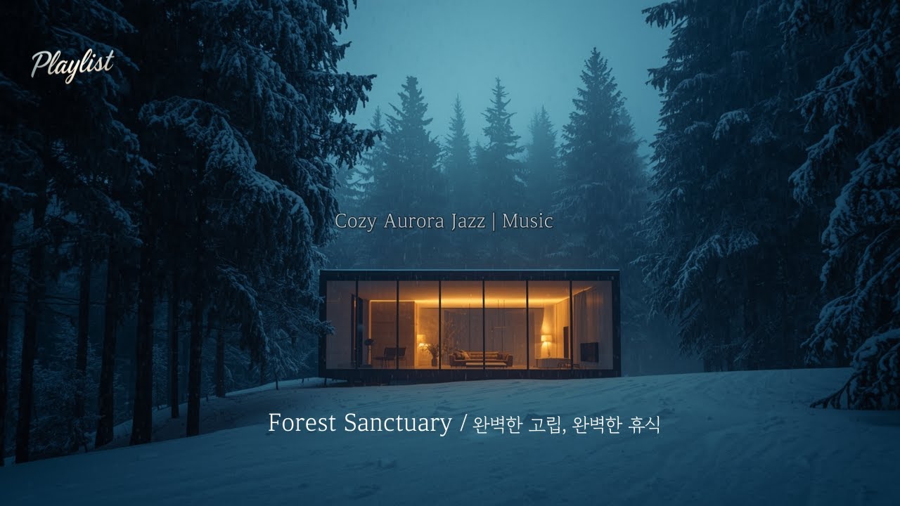 [Playlist] A Hidden Sanctuary: Vintage Jazz Under a Lantern in a Snowy Forest | Cozy Forest Lantern